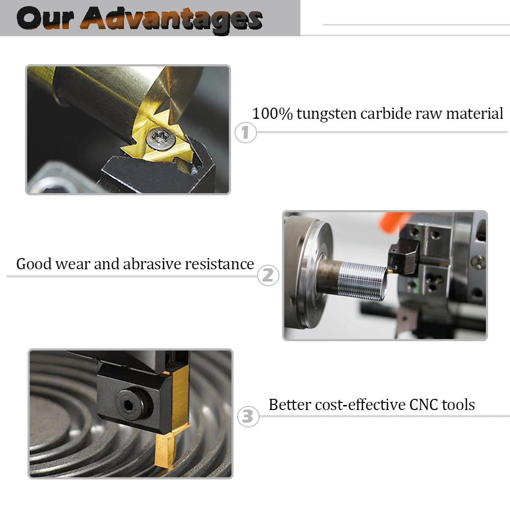 Tungsten Carbide Insert Turning/Milling/Threading/Grooving CNC Insert Machine Carbide Cutting Tool